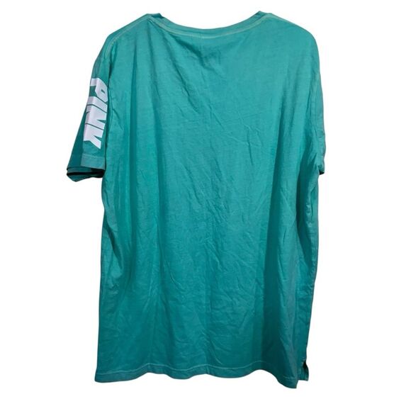 NWT Victoria's Secret PINK Aqua Blue Campus Short Sleeve T-Shirt - Picture 2 of 3